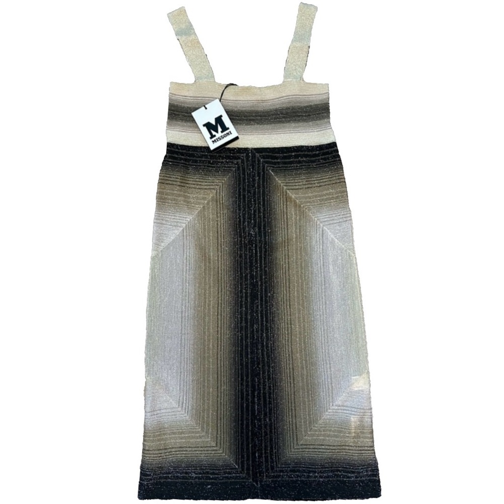 Missoni Dress ✨ Sparkling Champagne and Tan with Black Geometric Shape Gold